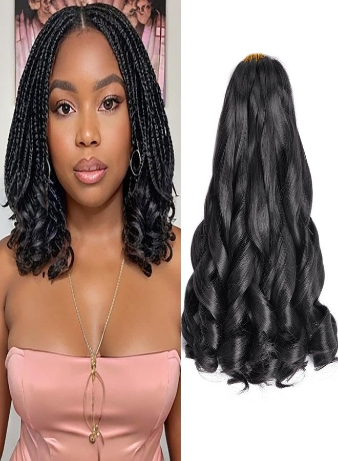 Luoyudu French Curl Braiding Hair 12 Inch 8 Packs Natural Black Curly Braiding Hair Pre Stretched 50g/pack Loose Wavy Crochet Hair Synthetic Hair Extensions for Black Women (12 inch,8 packs, 1B) - Image 1